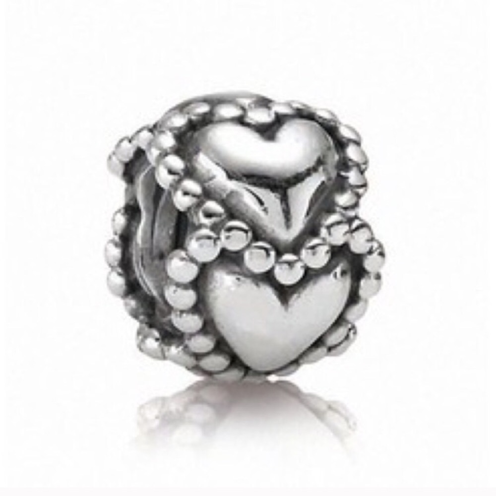 Authentic Silver Pandora Heart Charm